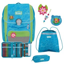 Scout Genius DIN - Schulranzen Set 4 tlg. mit Turnbeutel Water Lily *NEU*
