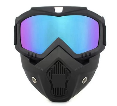 Modular Motorcycle Goggles Face Mask Motocross Ski Off Road Race Eyewear Glasses