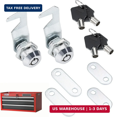 #ad Silver Tool Box Locks with Keys Compatible with Craftsman Tool Box 5 8quot; 17mm T $15.99