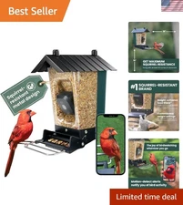 Innovative Bird Feeder with 1080p Camera - 3.5 lb Squirrel-Resistant Design