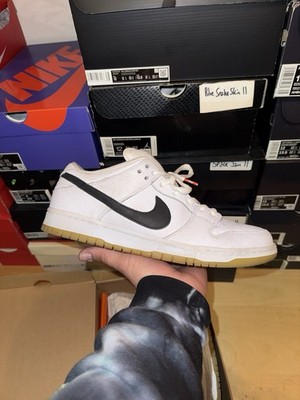   RARE USED 2019 Size 12 Nike SB Dunk Low Orange Label White Black Gum Sole