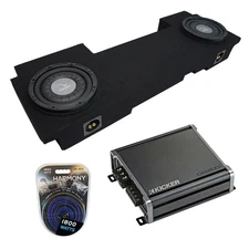 2002-2013 Chevy Silverado HD Crew Truck Harmony F124 Dual 12" Sub Box & CXA800.1