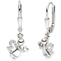 "Jobo \"53352\" OhrhäNger Engel 925 Sterling Silber 24 Zirkonia Ohrringe"