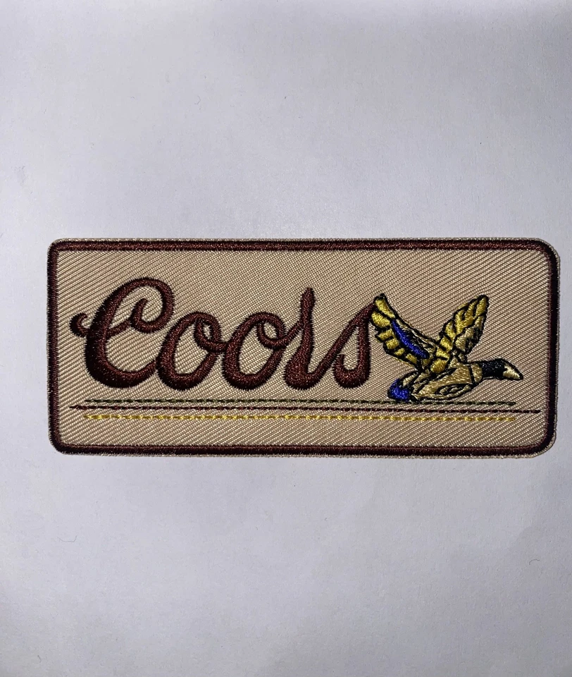 ATHENA BRANDS Coors Banquet Beer Vintage Duck 3.75 x 1.75in Embroidered Sew/Iron-on Patch