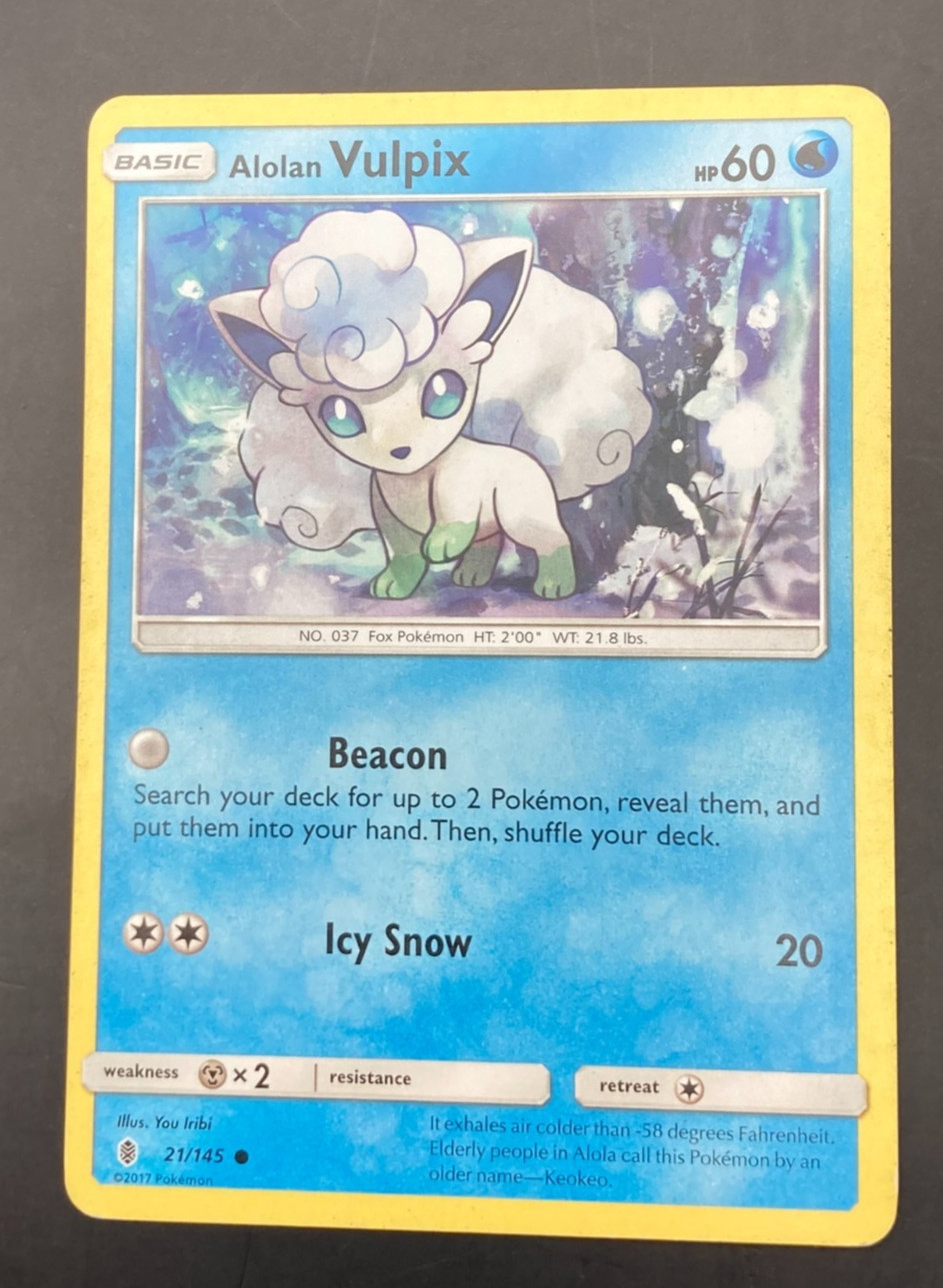 Alolan Vulpix 21/145 Common - Pokemon Sun & Moon Guardians Rising Card