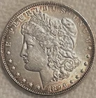 1896 P Morgan BU bright and stunning, gorgeous coin free shipping, Sigma tested+