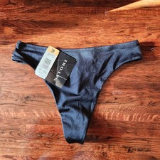 Vintage Natori Black Thong Panties Small