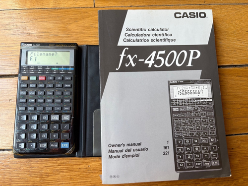 Casio FX-4500P scientific calculator programmable 2 lines with manual