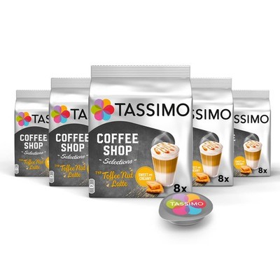 Tassimo Kapseln Coffee Shop Selection Toffee Nut Latte 5x8 Pads 40 Kaffeekapseln