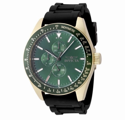 #ad Invicta Aviator Nomad Men#x27;s Watch 45mmGold Green Dial 49077 $59.95