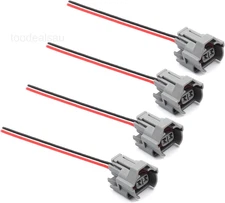 4Pcs Fuel Injector Connector Electrical Pigtail Plug Replacement for Mazda