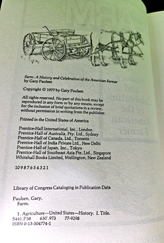 FARM - History and Celebration of AMERICAN FARMER by Gary Paulsen, First Ed HBDJ - Picture 3 of 13
