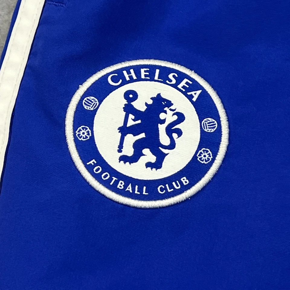 Pantalones deportivos Chelsea Football Club Adidas para hombre XL azul cremallera al tobillo tres rayas Foto 4 de 4