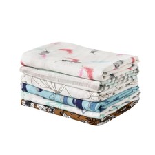 Baby Swaddle Blanket, 6-Pack 47x47 70 Rayon from 30 Cotton 2-Layer Muslin B...