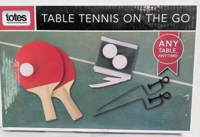 NEW Table Tennis Ping Pong Set On the Go - Portable For Any Table Totes Game
