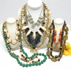 VINTAGE TO NOW FASHION/COSTUME JEWELRY NECKLACE LOT, ASSORTED TYPES & MATERIALS
