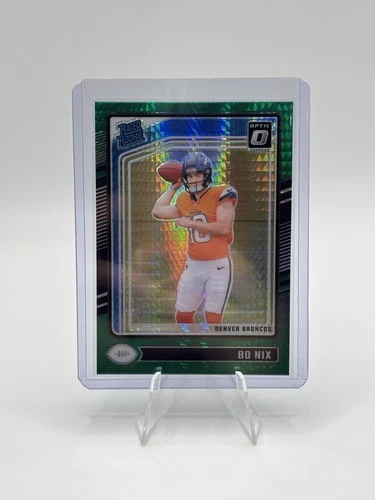 2024 Panini Donruss Optic - Rated Rookie Bo Nix #209 Green Hyper Prizm (RC)