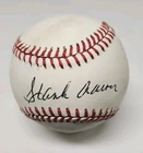 Hank Aaron Signed Auto Rawlings Official National League Baseball JSA LOA B4