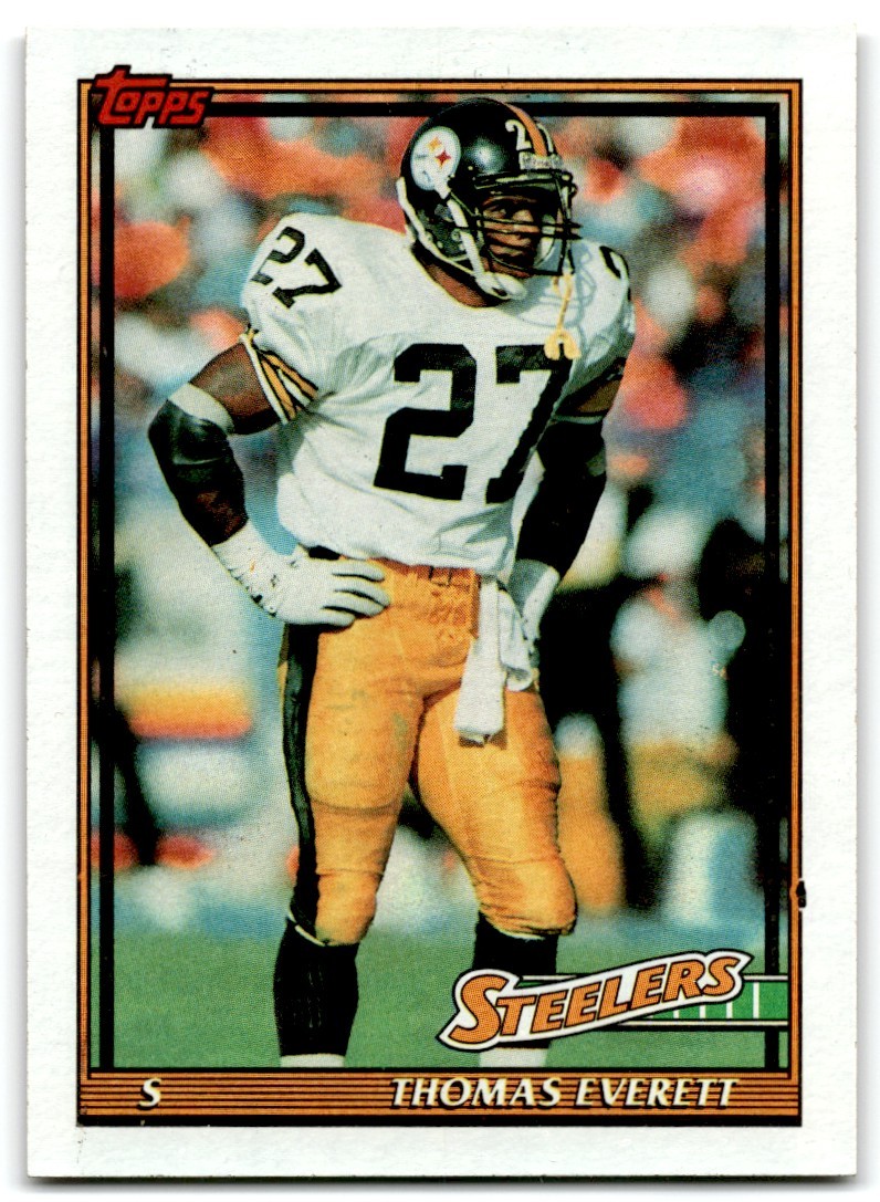 1991 Topps Thomas Everett Pittsburgh Steelers #300