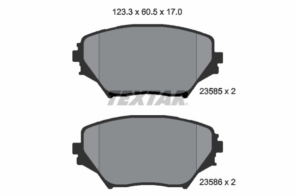 Plaquettes de frein Textar 2358501 premium performance type OE 0446542070