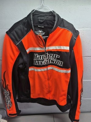 Harley Davidson Riding/Racing Jacket W/Body Armor Shoulders & Elbows Medium