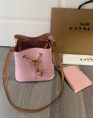 Coach CEA23 Rowan Bucket Bag In Signature Canvas With Charms