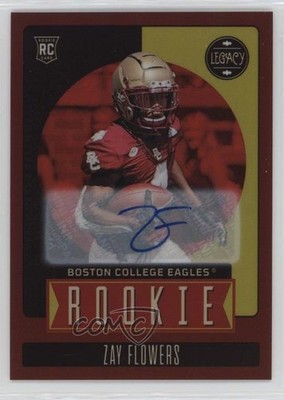2023 Legacy Rookies Premium Penmanship Ruby 4/50 Zay Flowers Rookie Auto RC 16wc