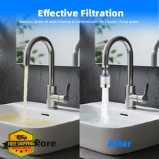 LAGWIUY 3pk Blue Faucet Water Filter Universal 360  Rotating
