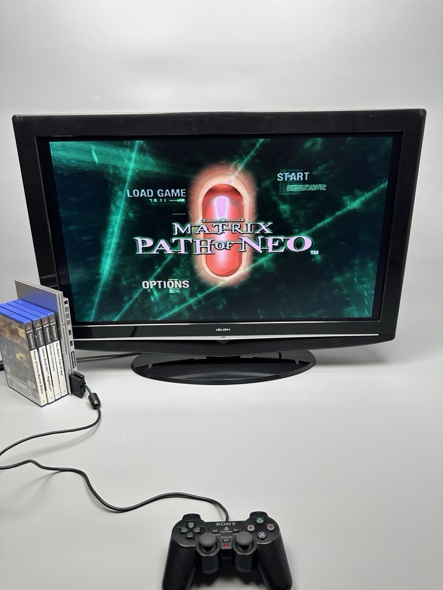 PlayStation 2 Slim Silver SCPH-77004 full set tested + gamepad +