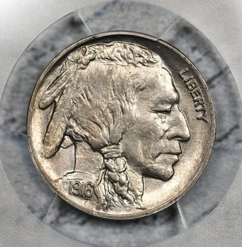 1916-P Buffalo Nickel PCGS MS63 Early Date! #EKQ9