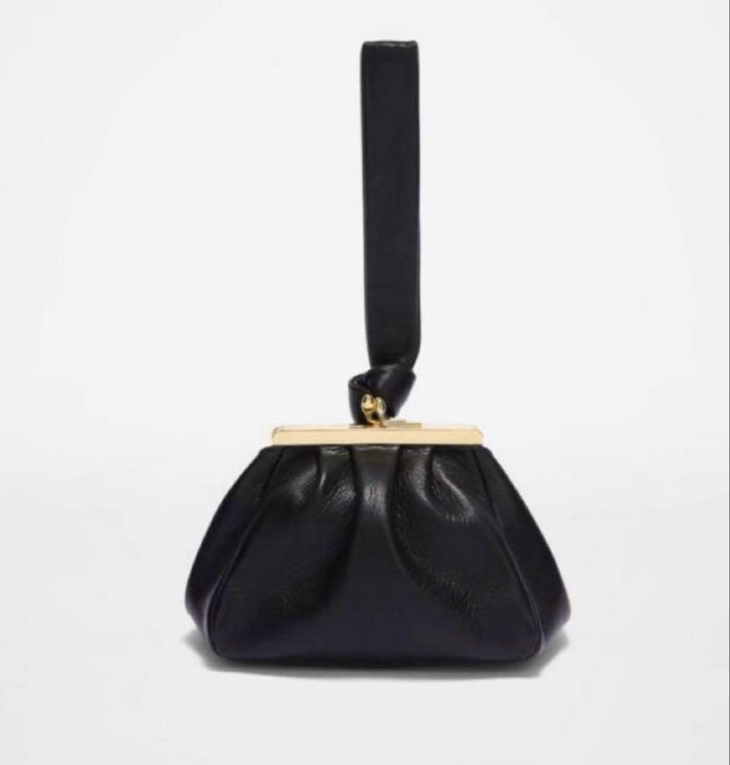 Jil Sander GOJI J08WF0002 Black Leather Clutch Bag US 3.3in Italy Used Japan