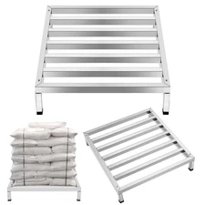 2 Pack Dunnage Rack 23. 6" Long x 23. 6 Wide, 3. 9" Height Stainless Steel Du...