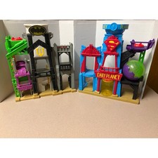 Lote Imaginext Superman Planet Batman Wayne Manor y Batman Gotham City Tower
