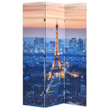 Cloison de Séparation Pliable 120x170 cm Paris la Nuit Paravent Chambre vidaXL