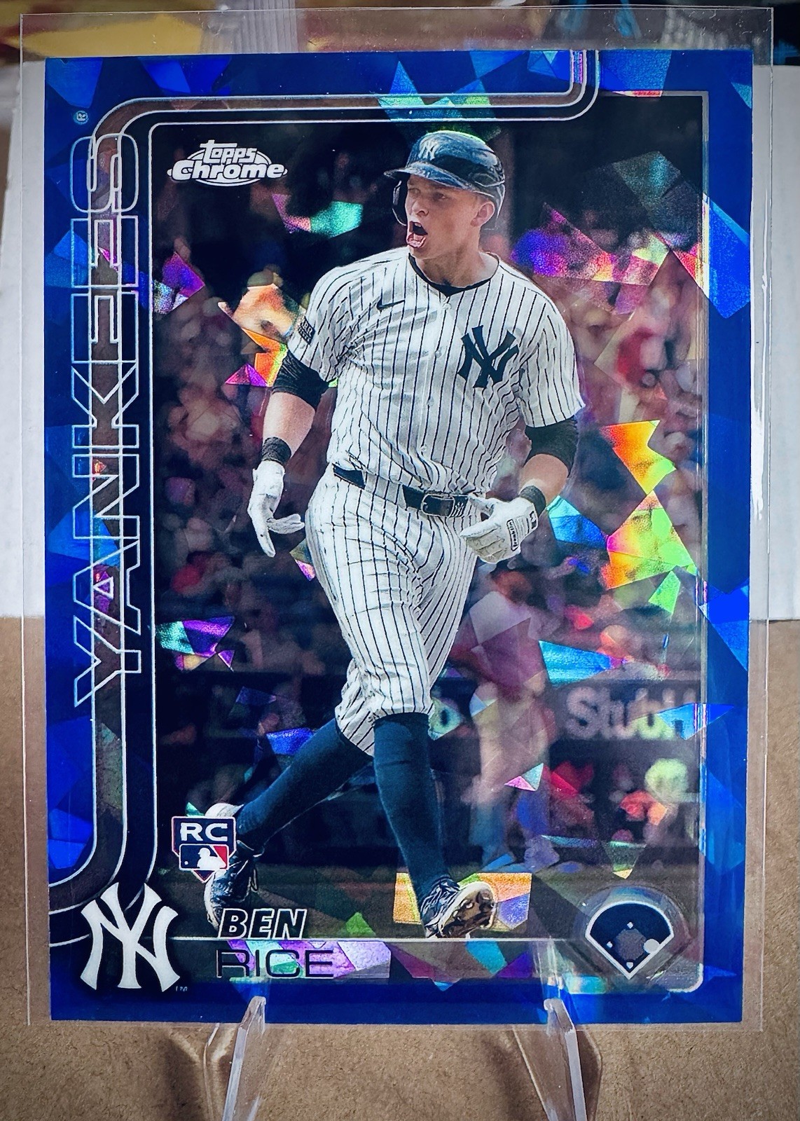 2025 Topps Chrome Sapphire Ben Rice RC Rookie #139 Yankees B003