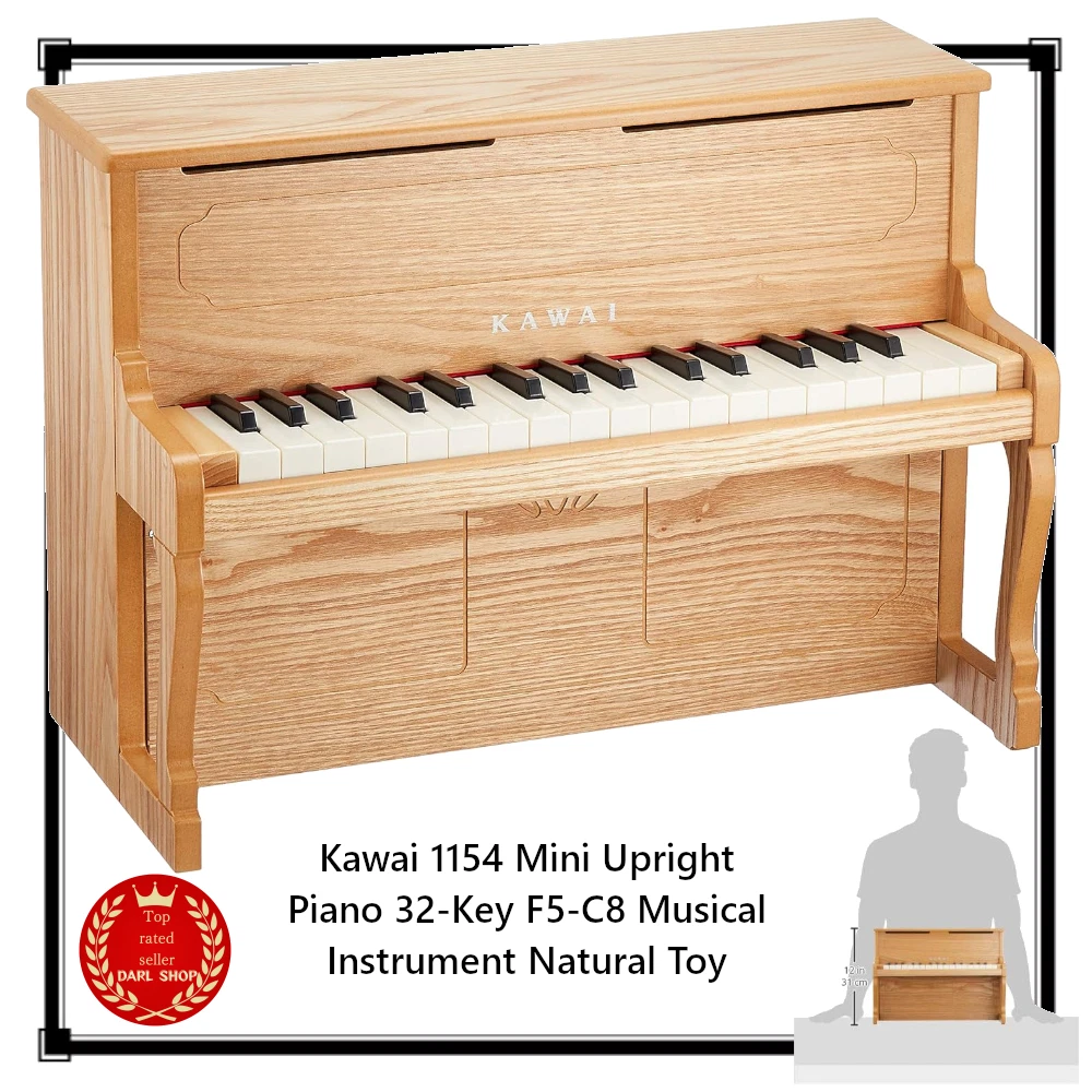 Kawai 1154 Mini piano vertical 32 teclas F5-C8 instrumento musical juguete...