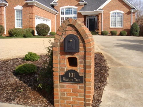 Puerta de buzón de ladrillo de 8" - Puertas de repuesto de aluminio fundido por buzones Better Box Foto 3 de 4