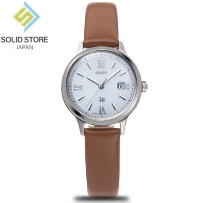 ORIENT iO Natural & Plain RN-WG0413S Solar Watch Brown Leather Band 27.6mm