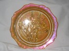 Vintage Carnival Glass, Iridescent, 9.5” Serving Plate, Jeanette Iris Pattern — photo 4