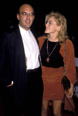 Sharon Stone & guest at Air America LA Premiere at Manns Chi - 1990 Old Photo 3