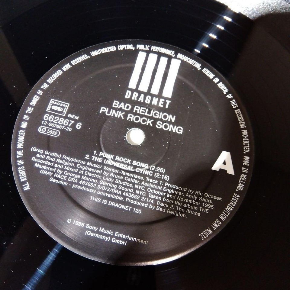 12 Inch Bad Religion / Punk Rock Song eBay