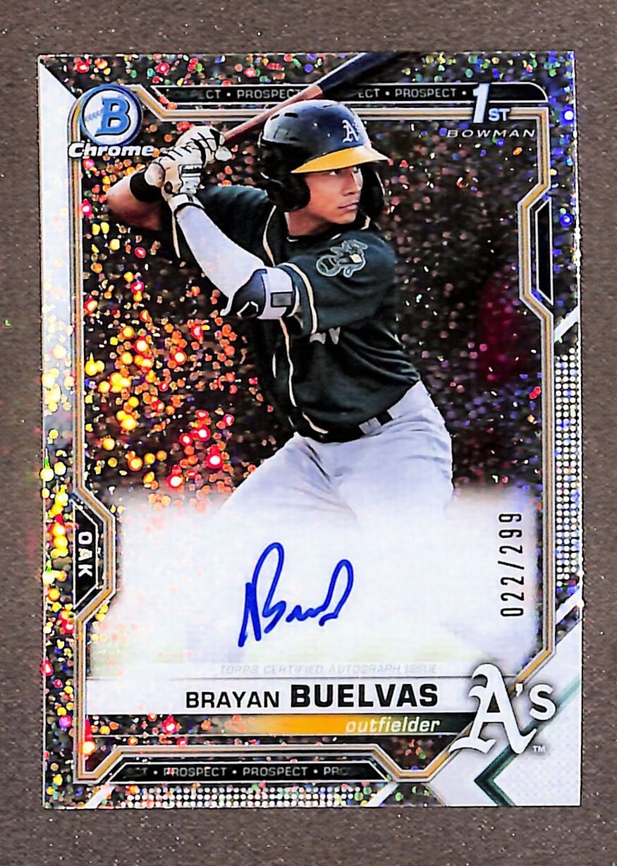 2021 Bowman Chrome Prospects Speckle Refractor #CPA-RDC Brayan Buelvas Auto /299