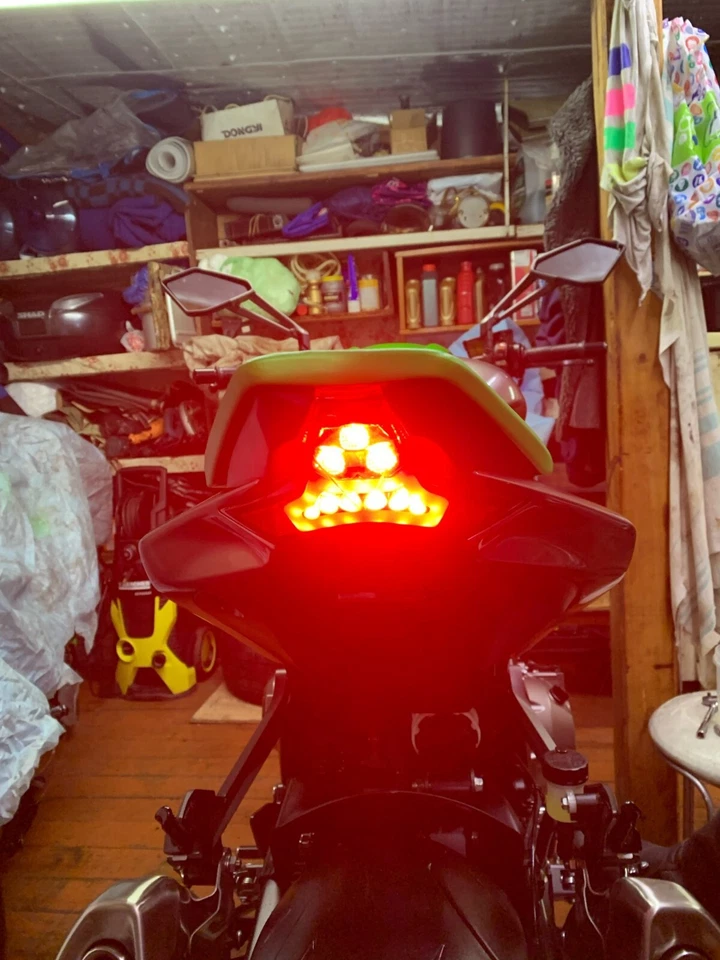 Luz trasera LED integrada intermitente para KAWASAKI Z1000 NINJA ZX-10R/RR ZX-6R Foto 4 de 4