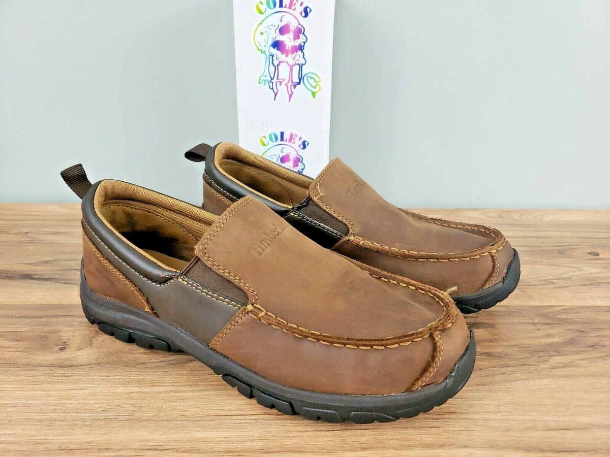 Timberland Brown Slip On Leather Shoes Loafers 8891R Size 6  display picture 3