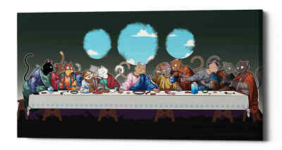 Epic Graffiti 'The Cat's Last Supper' Giclee Canvas Wall Art