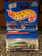 2000 Hot Wheels #197 Hotwheels.com '65 IMPALA Green W/3 Spoke Wheels