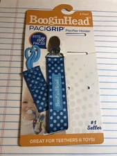 New Blue BooginHead PaciGrip Baby Newborn Universal Pacifier Holder and Clip