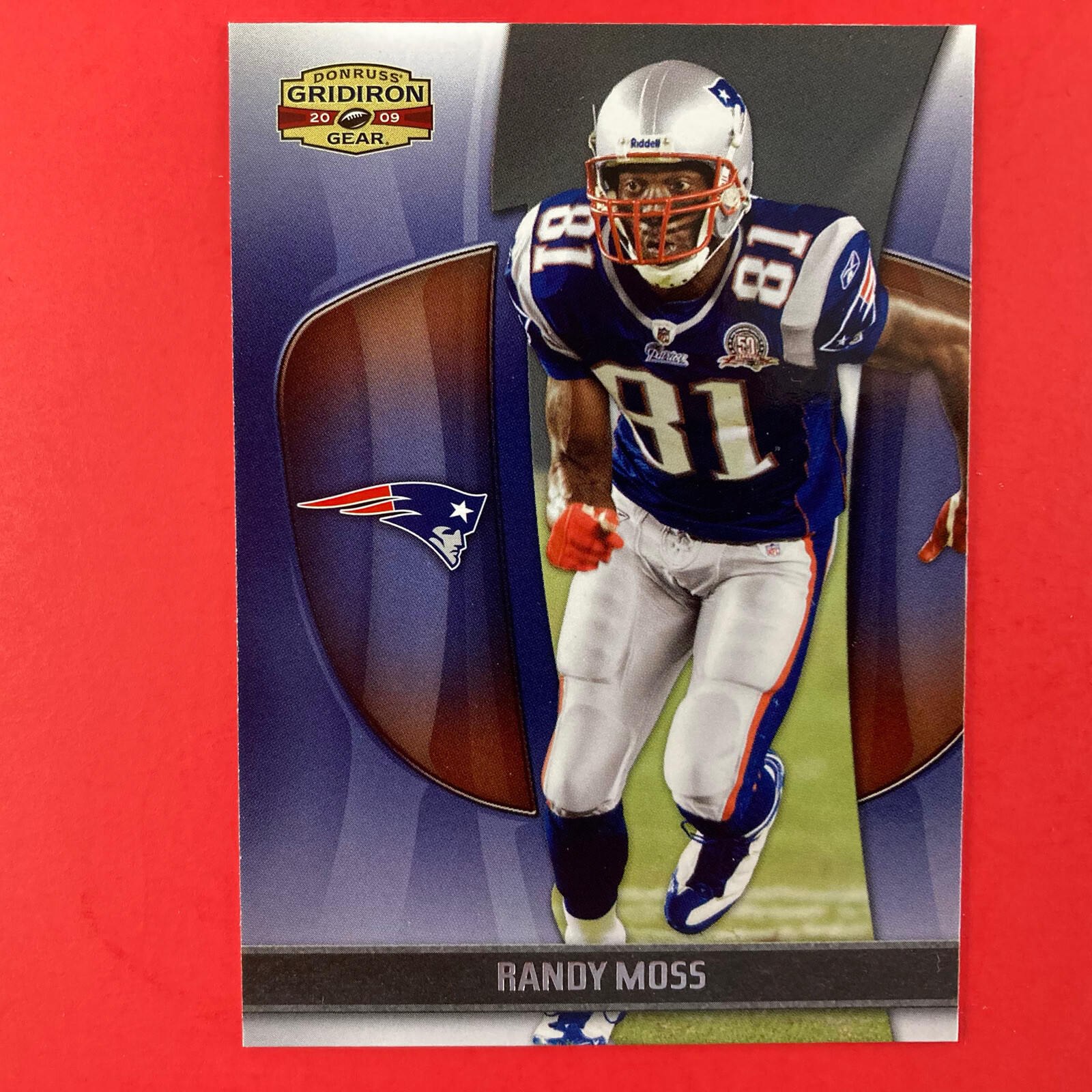 Randy Moss 2009 Donruss Gridiron Gear Card #75 NFL New England Patriots
