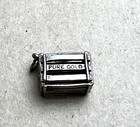 Vintage Sterling Silver Pure Gold Orange Crate Charm From Redlands Citrus Office — photo 1