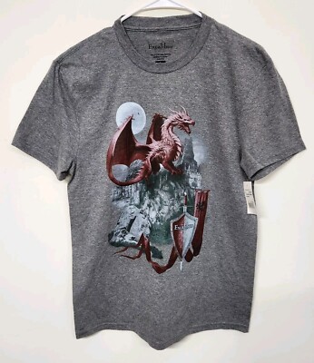 Excalibur Casino Las Vegas Dragon Graphic Print T-shirt Adult Small Gray 0850
